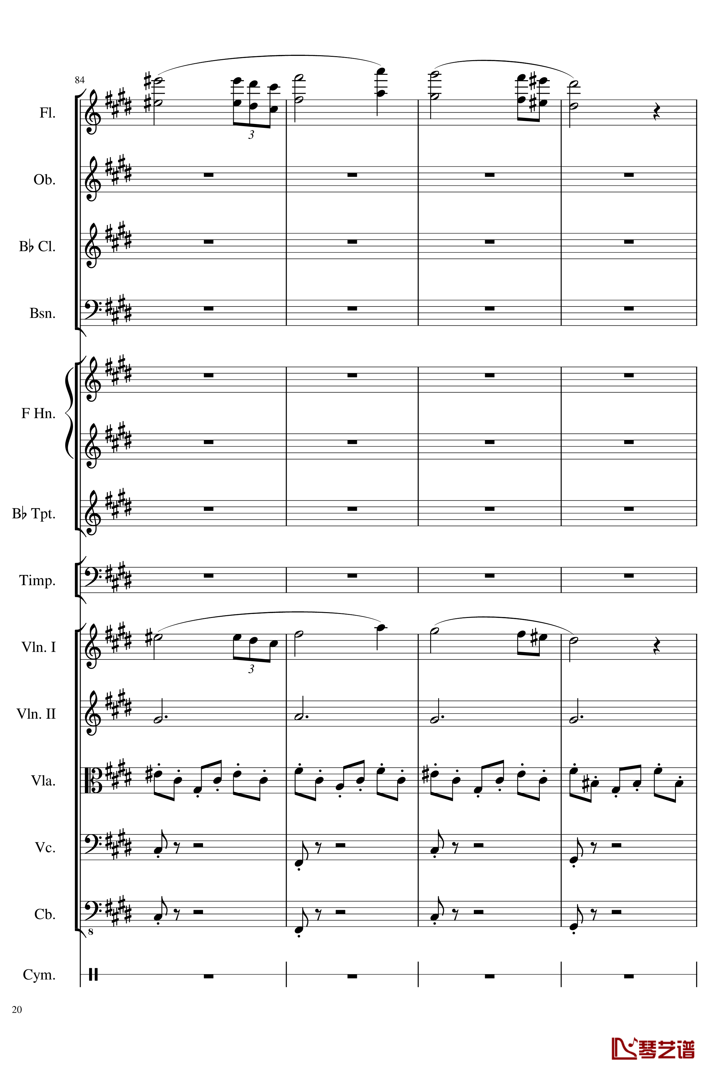 4 Contredanse for Chamber Orchestra, Op.120钢琴谱-No.3-一个球20