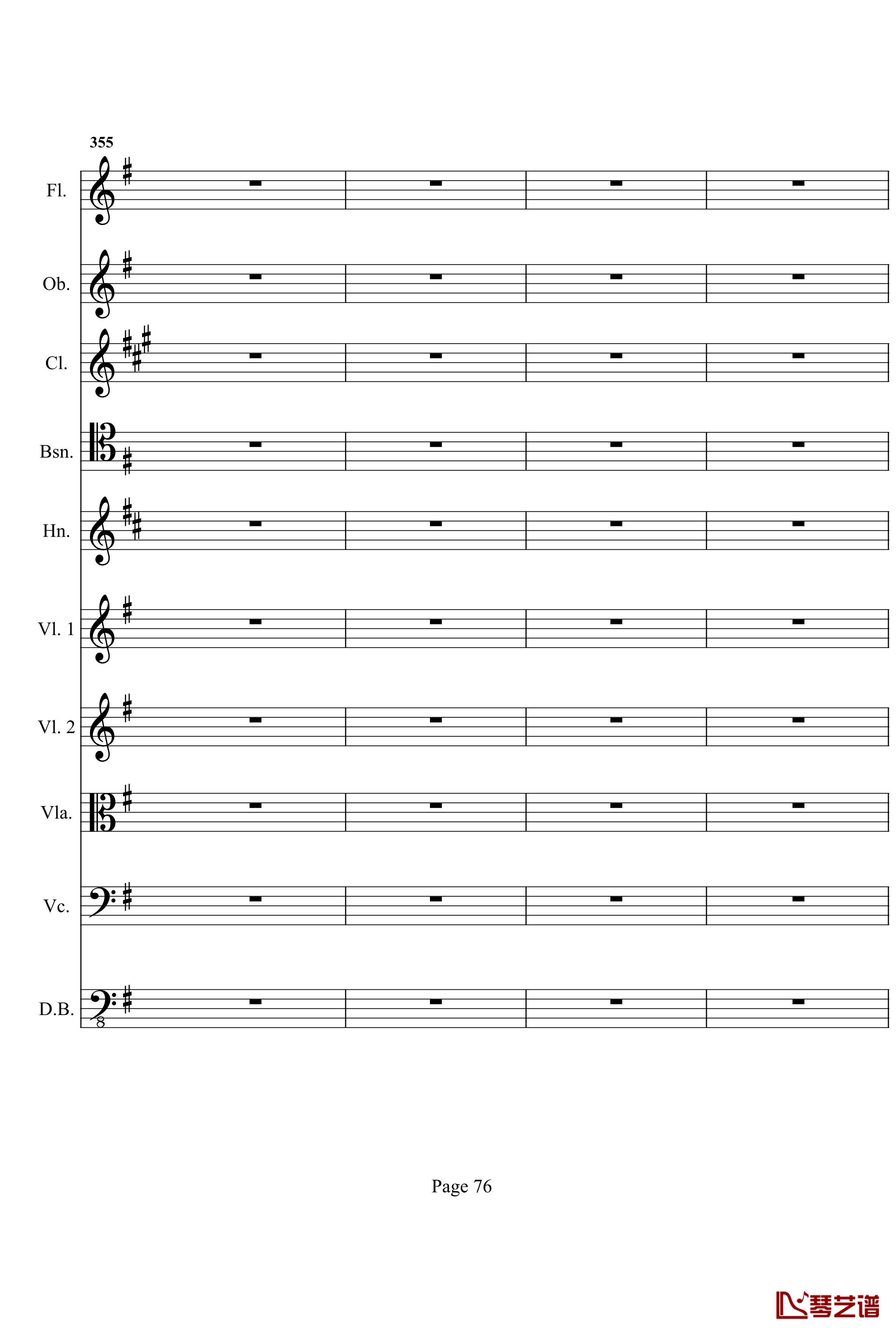 奏鸣曲之交响钢琴谱- 第十首-Ⅰ-贝多芬-beethoven76