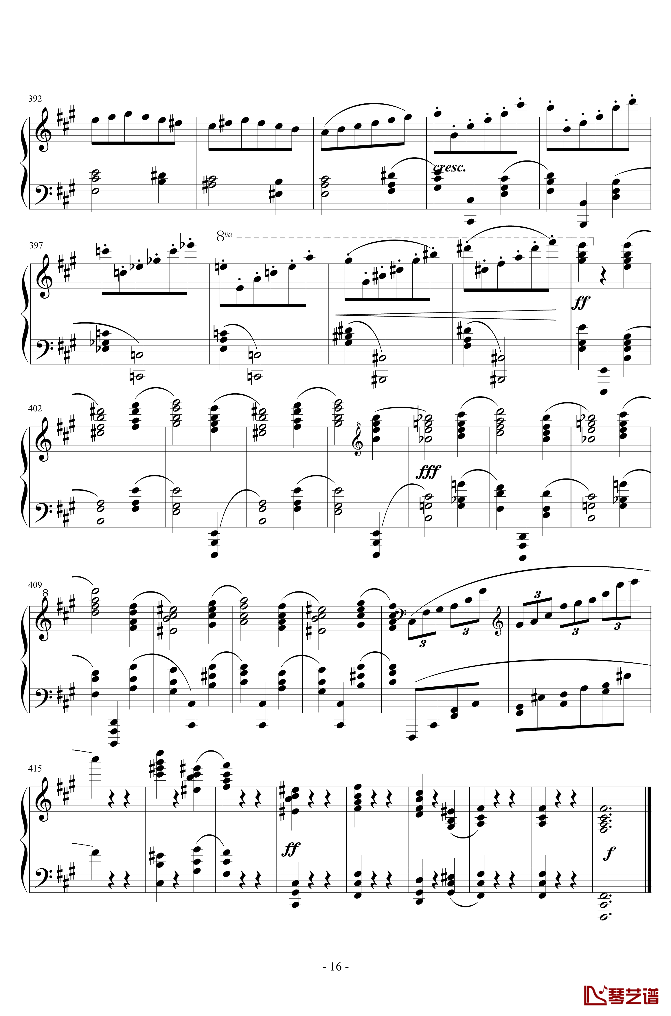 第三乐章钢琴谱-A大调奏鸣曲-清代皇帝16