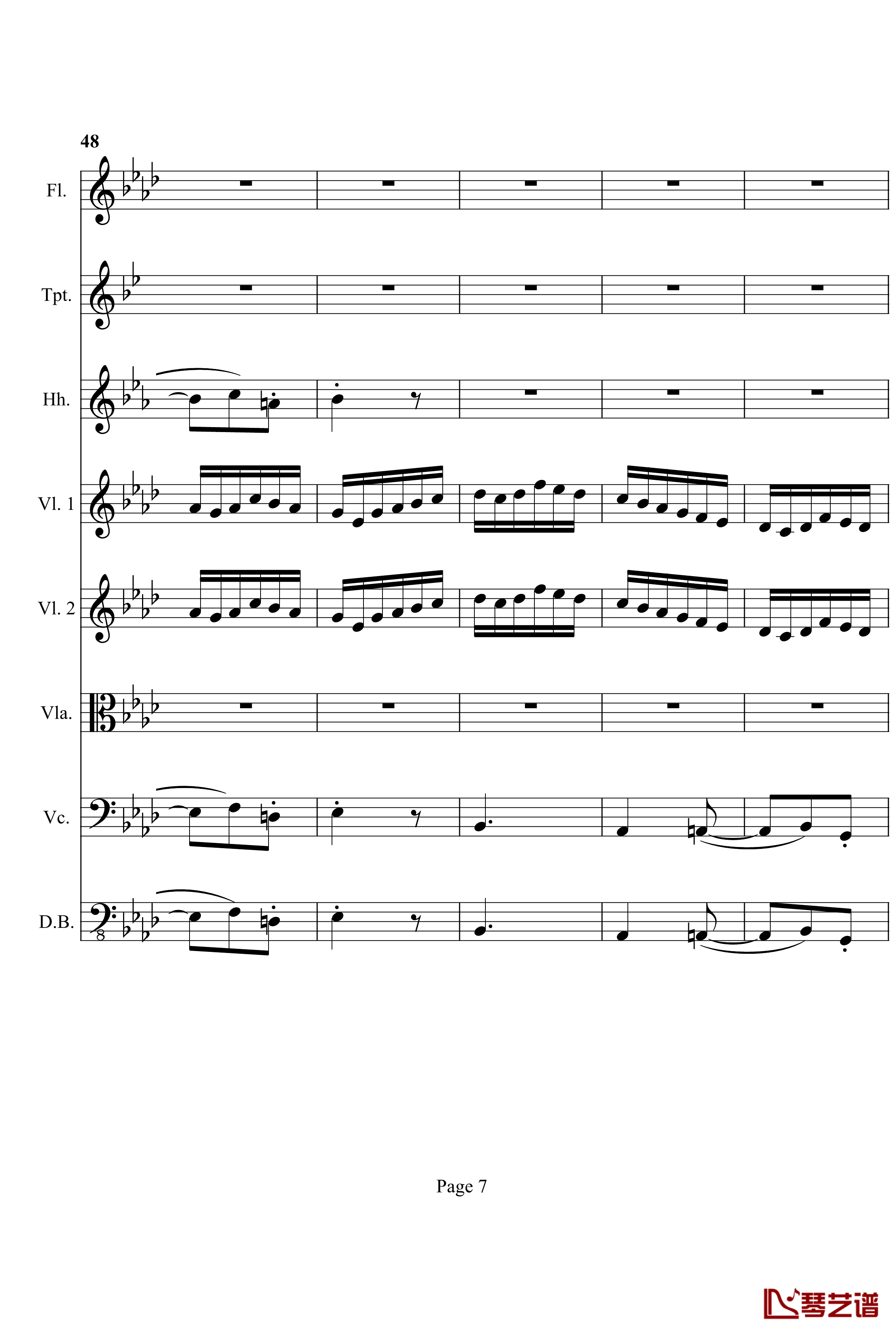 奏鸣曲之交响钢琴谱-第12首-Ⅱ-贝多芬-beethoven7