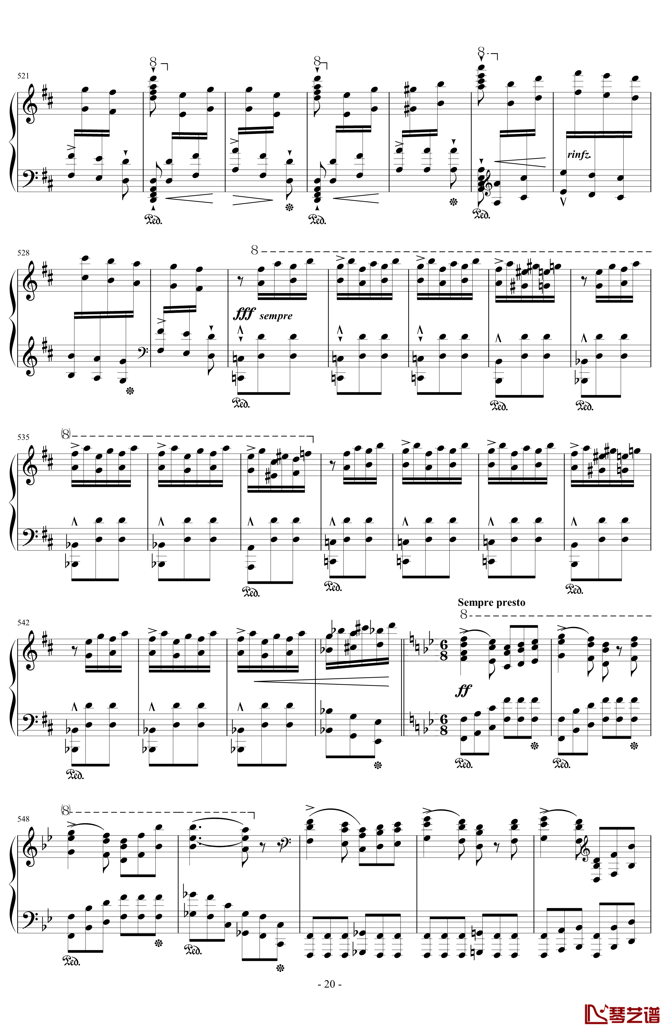 西班牙狂想曲钢琴谱-难度极高的炫技大作-李斯特20