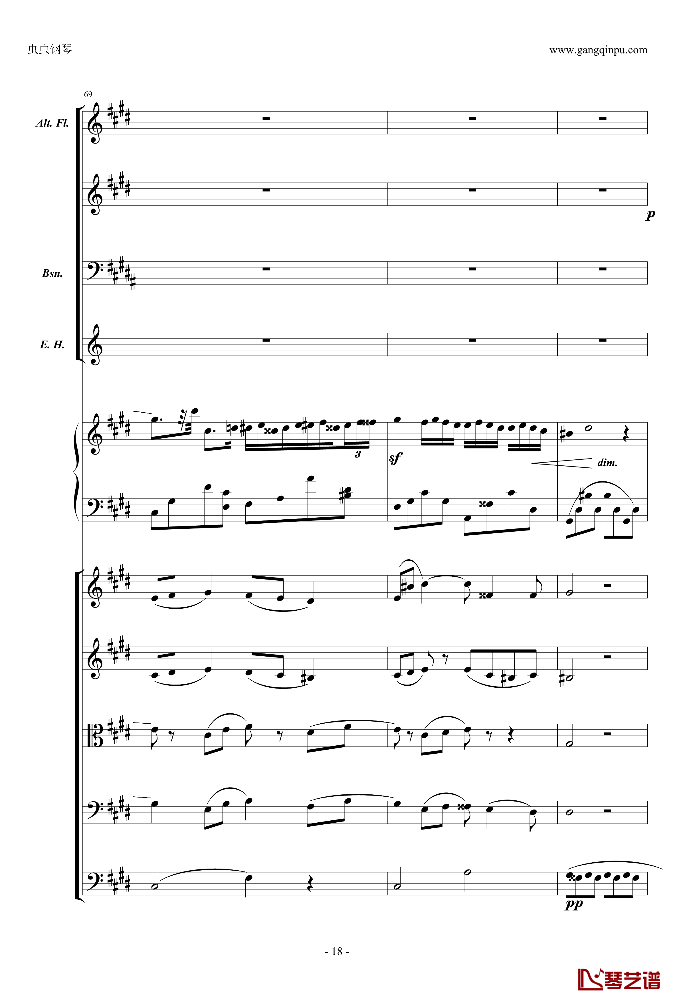 萧邦第一钢琴协奏曲第二乐章钢琴谱-肖邦-chopin18