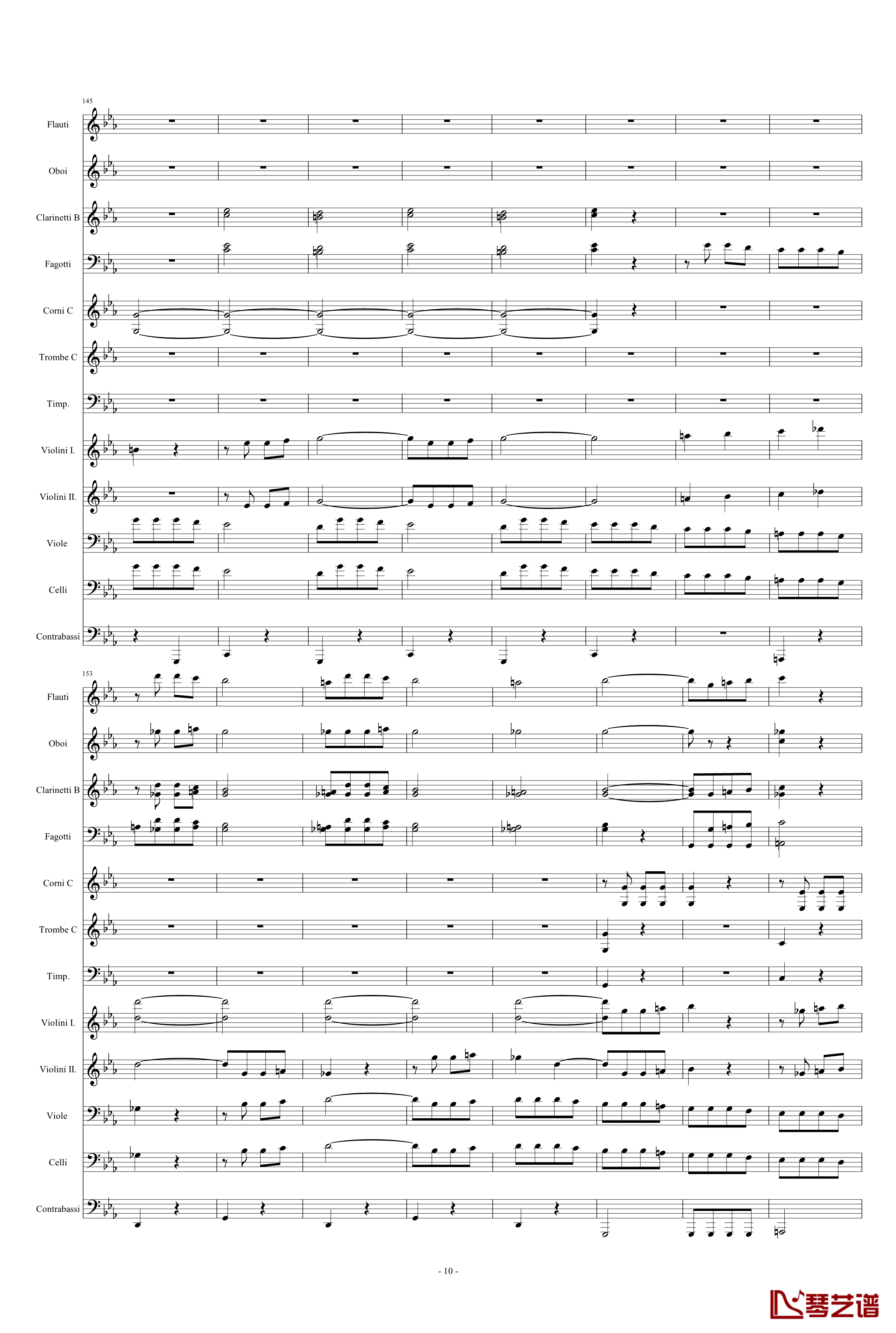 命运交响曲钢琴谱-潦草-贝多芬-beethoven10
