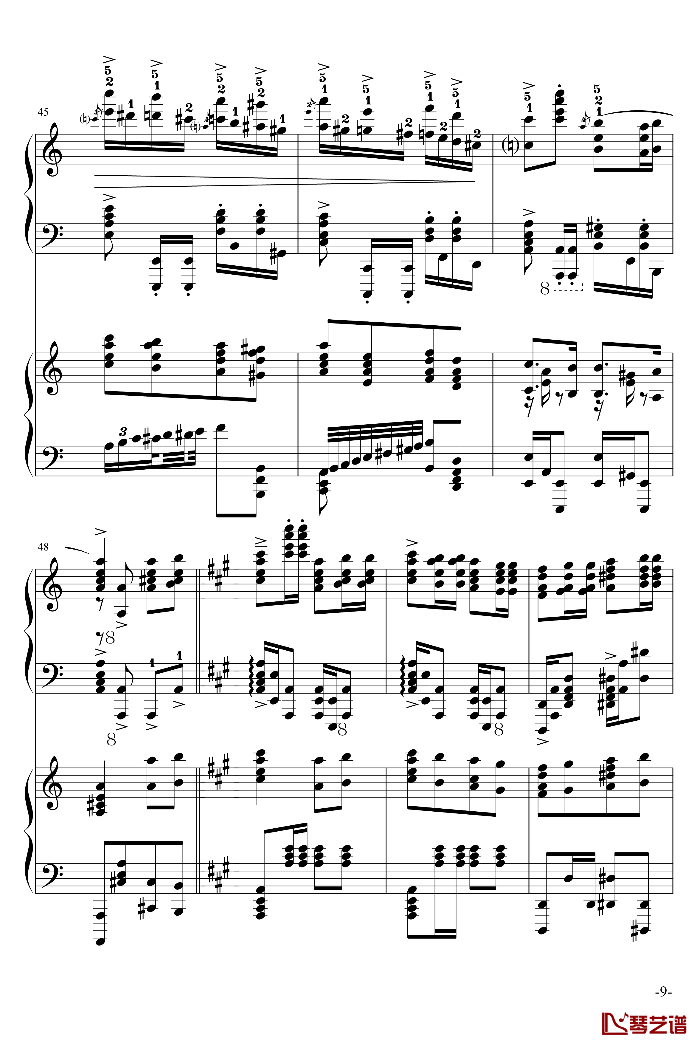 斗琴就找土耳其真实惠钢琴谱-修改-莫扎特9
