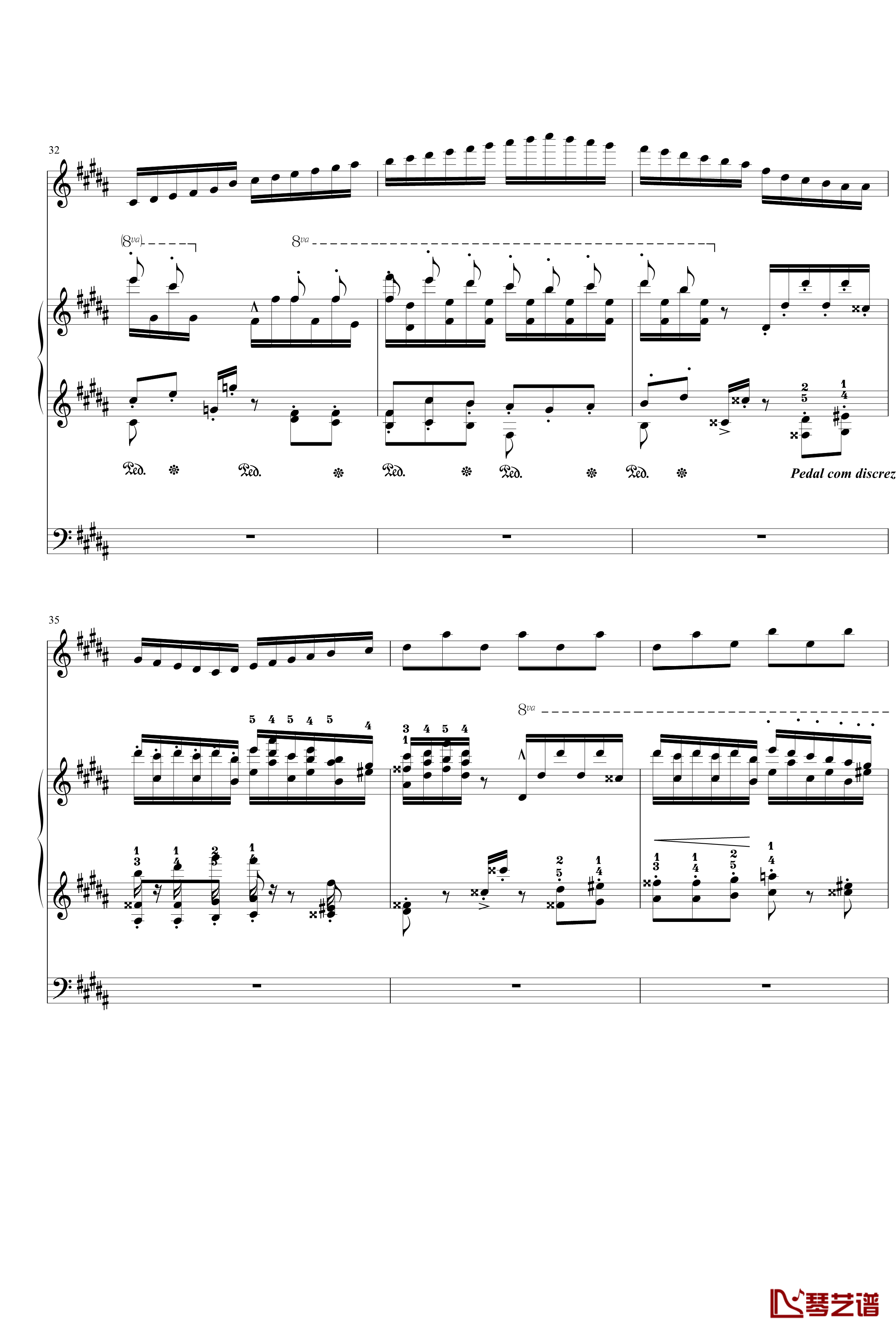 钟钢琴谱-变态版-李斯特7