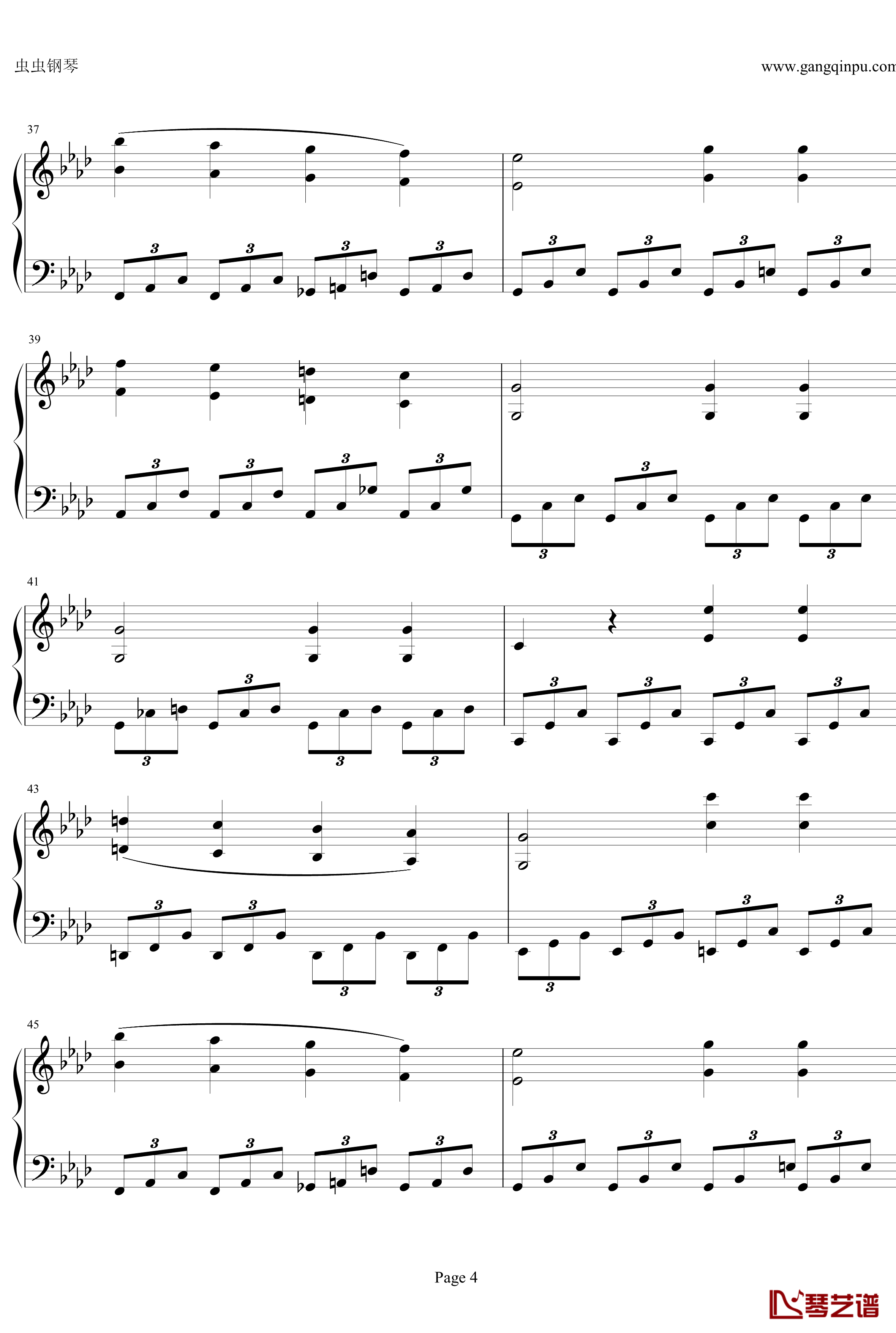 贝多芬第一钢琴奏鸣曲钢琴谱-作品2，第一号-贝多芬-beethoven4