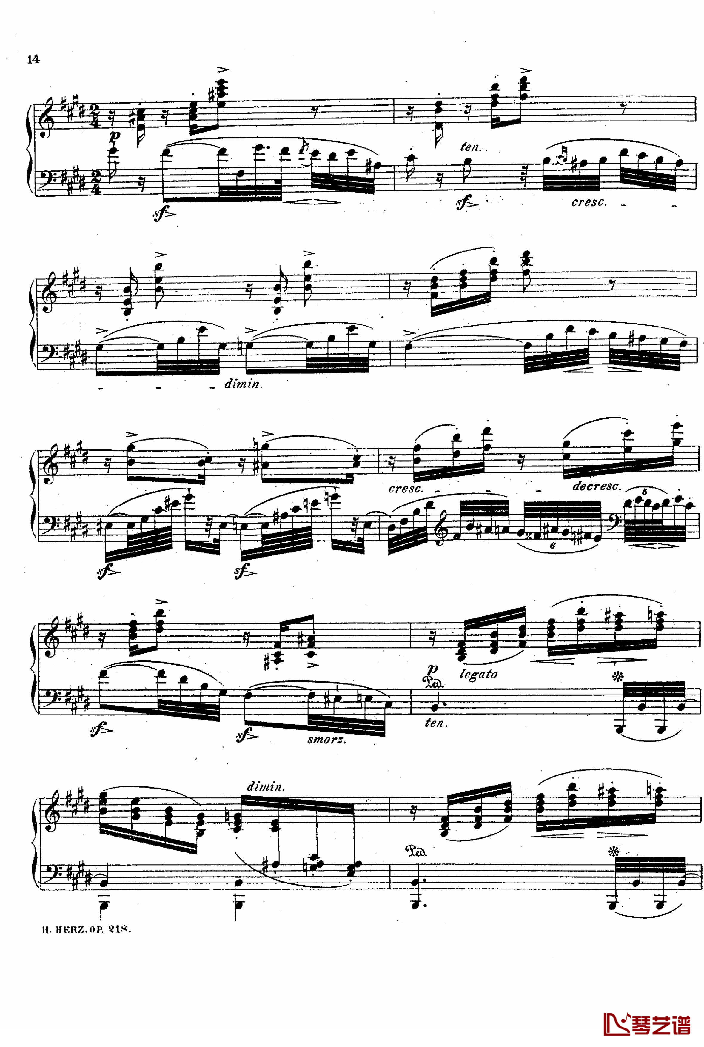 降A大调第八钢琴协奏曲Op.218钢琴谱-赫尔兹13