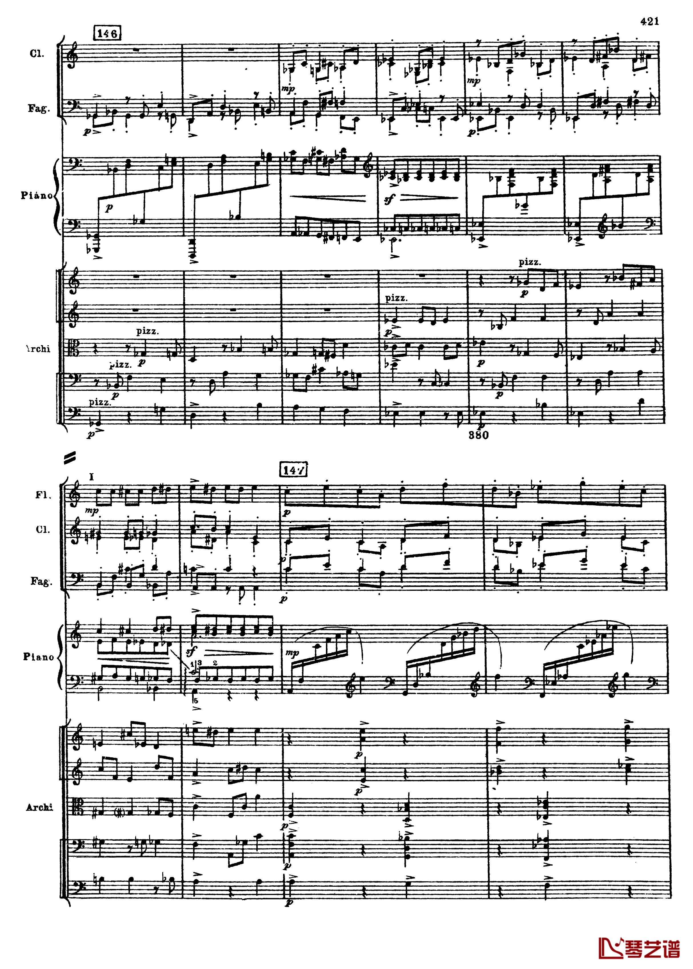 普罗科菲耶夫第三钢琴协奏曲钢琴谱-总谱-普罗科非耶夫153