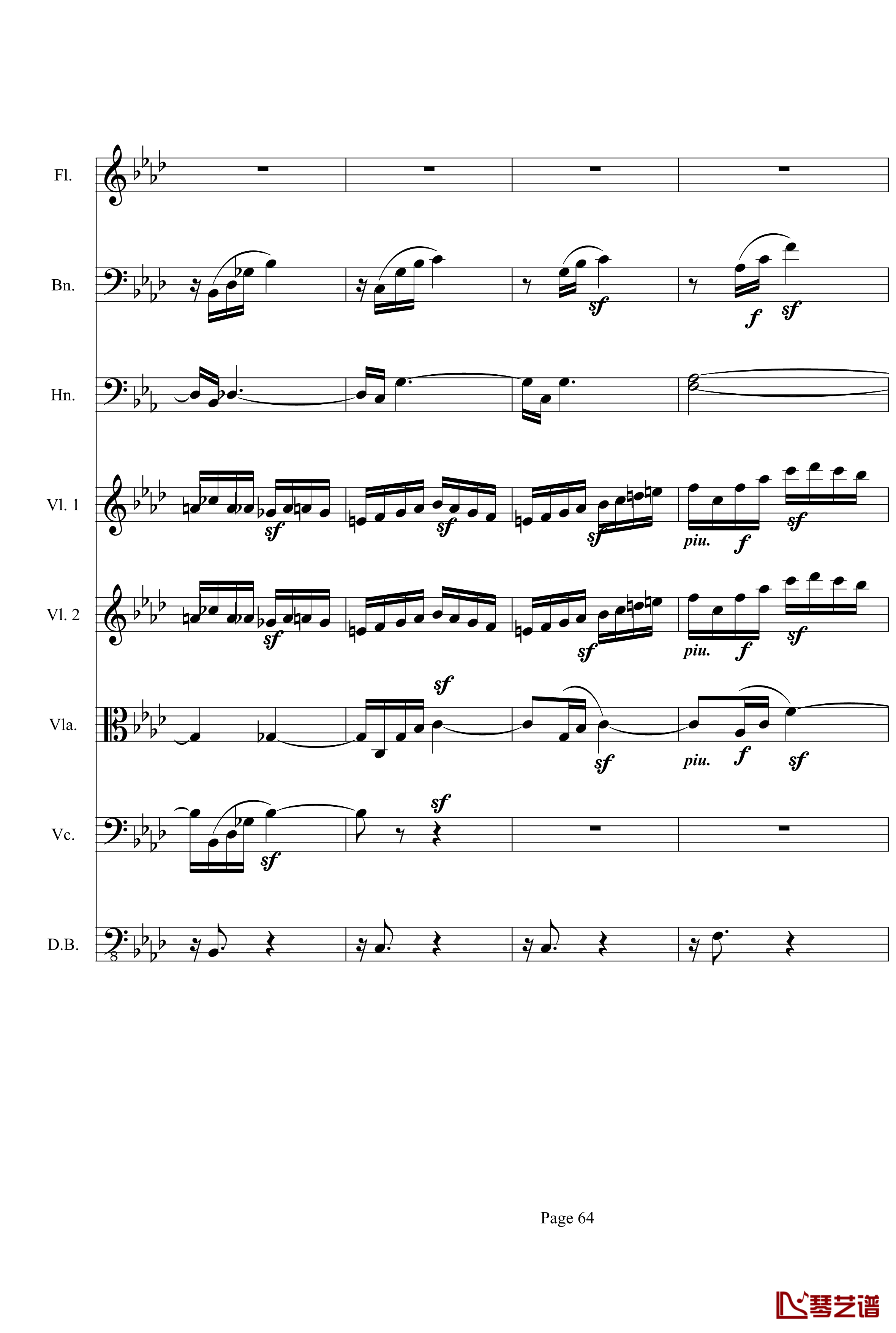 奏鸣曲之交响第23首Ⅲ钢琴谱--贝多芬-beethoven64