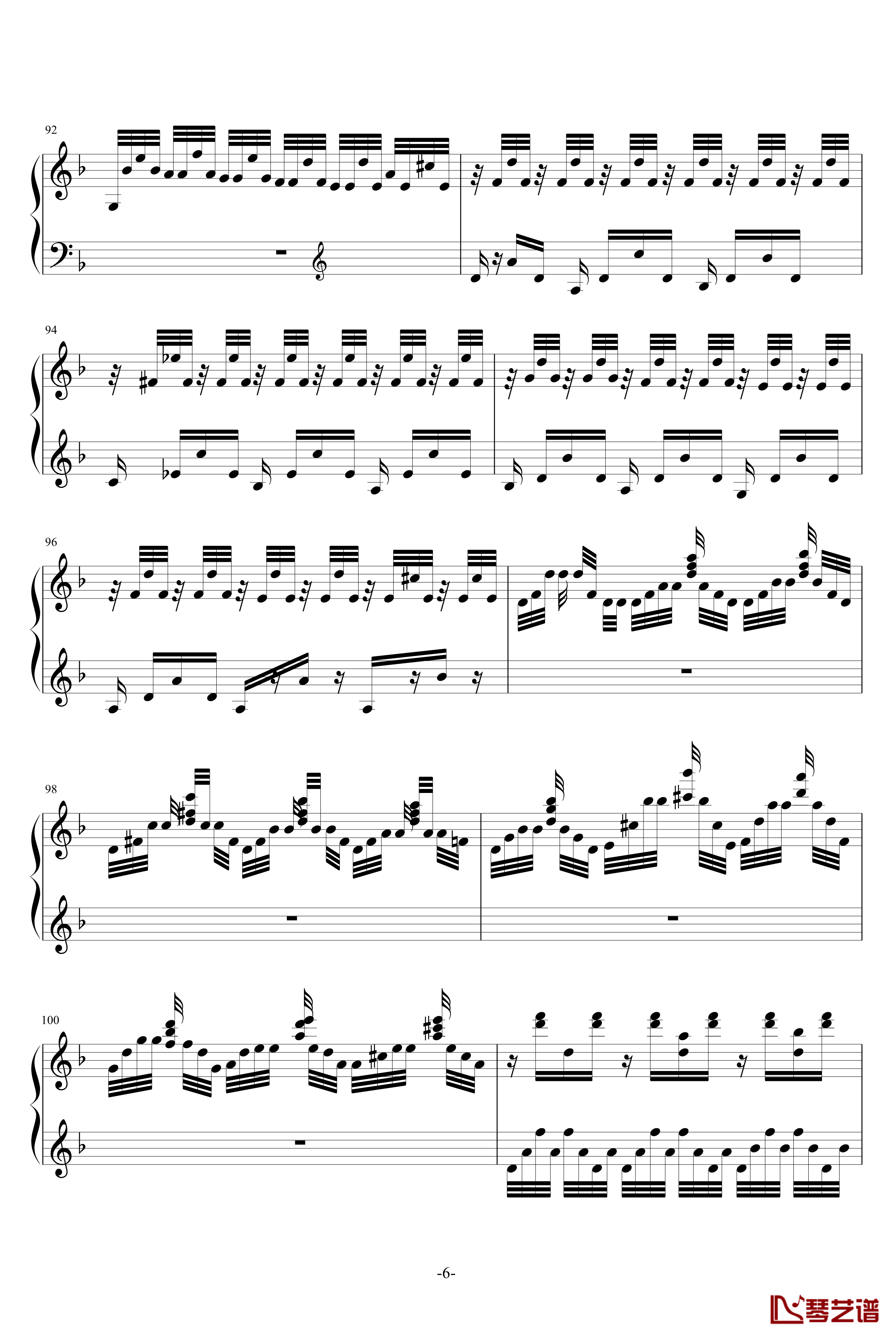 BWV.1004Chaconne改编钢琴谱-巴赫神作-P.E.Bach6