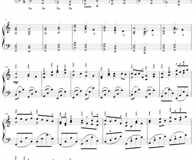 卡农-寒风钢琴谱-简化版-帕赫贝尔-Pachelbel