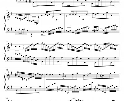 哥德堡变奏曲钢琴谱-Goldberg Variations 1-巴赫