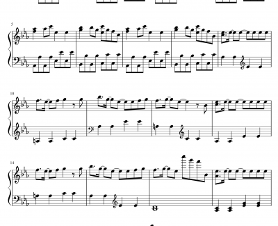 只属于我的光钢琴谱-乃木坂46