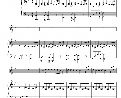 安静钢琴谱-简单版-周杰伦