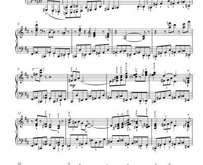 Eight Concert ?tudes Op 40 - No. 5. Shuitka钢琴谱- 八首音乐会练习曲 -爵士-尼古拉·凯帕斯汀-Nikolai Kapustin-带指法