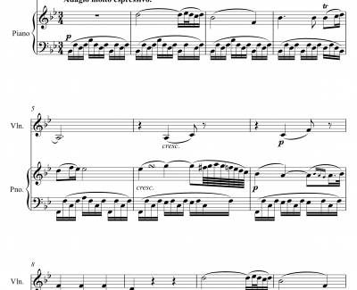 第5小提琴与钢琴奏鸣曲-第二乐章钢琴谱-贝多芬-beethoven