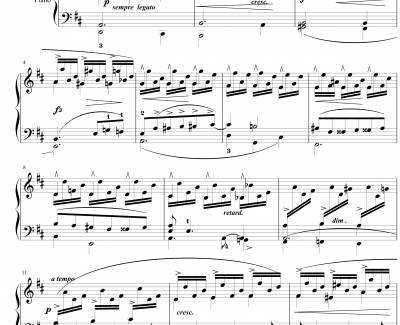 Four Pieces钢琴谱Op.1  No.1-格里格