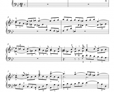 吉格舞曲钢琴谱-英国组曲-BWV-808-7-巴赫-P.E.Bach