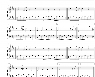 抒情曲钢琴谱-奥芬巴赫