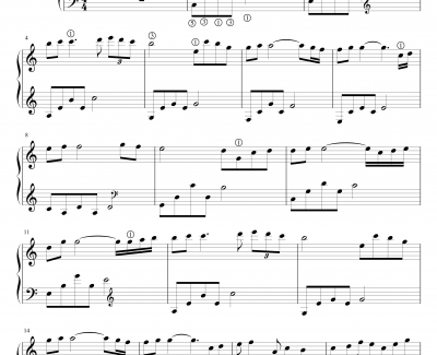 雨的印记钢琴谱 简易版-Yiruma