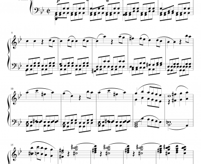 第四十号交响曲钢琴谱-第一乐章-莫扎特