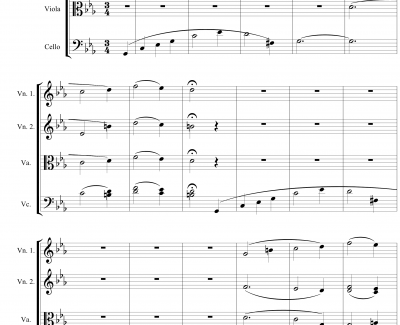 Symphony No.5 in C Minor 3rd钢琴谱-String quartet-贝多芬-beethoven