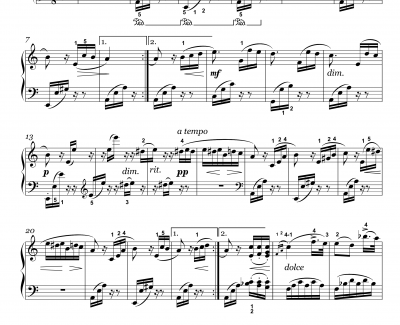 致爱丽丝钢琴谱-贝多芬-beethoven