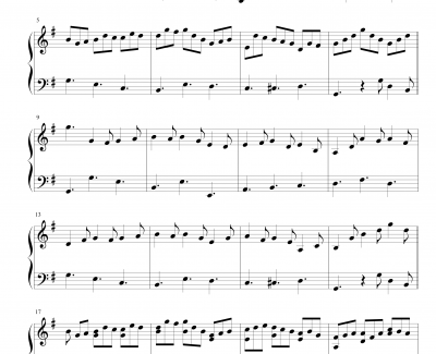 来自BWV147的一小段钢琴谱-巴赫-P.E.Bach