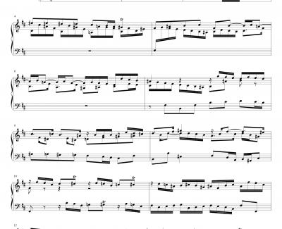 Fuga h-moll钢琴谱-巴赫-P.E.Bach