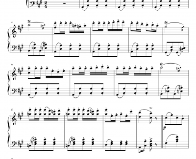 卡门序曲钢琴谱-完整版-比才-Bizet