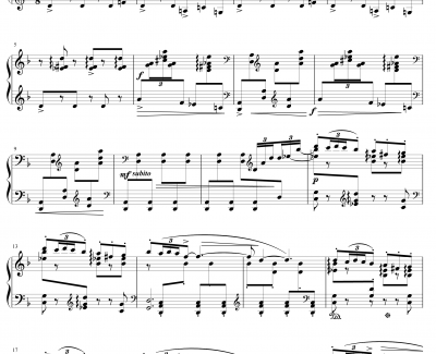 丑角的晨歌钢琴谱-组曲第4首-拉威尔-Ravel