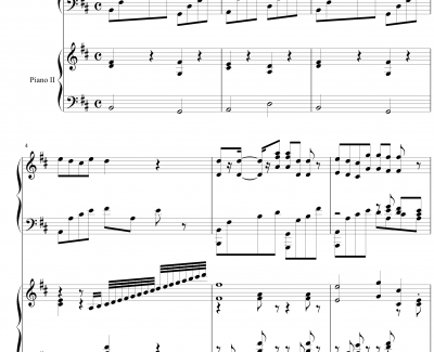 夕日坂钢琴谱-初音ミク 双钢琴版v1.01-初音未来