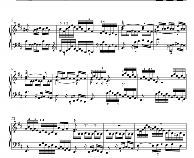 三部创意曲钢琴谱-15-BWV-801-巴赫
