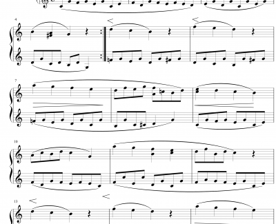 旋律钢琴谱-舒曼