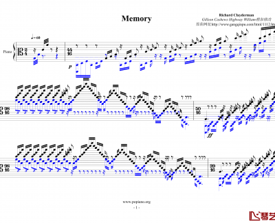 Memory钢琴谱-克莱德曼