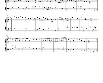 G大调小步舞曲钢琴谱-精心制作原版-巴赫-P.E.Bach