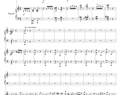 帕格尼主题狂想曲钢琴谱-1~10变奏-拉赫马尼若夫