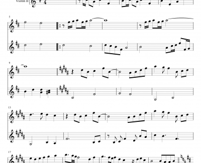 卡农欢乐版钢琴谱-双小提琴版-帕赫贝尔-Pachelbel