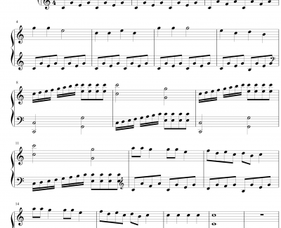 C大调练习曲2号钢琴谱-zhangjie012347
