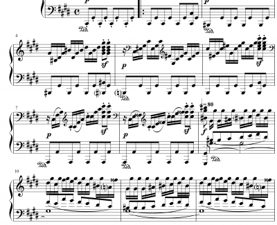 月光奏鸣曲第三乐章钢琴谱-贝多芬-beethoven