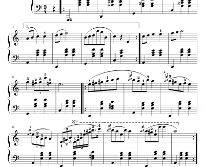 A小调圆舞曲钢琴谱-带指法B.150-肖邦-chopin