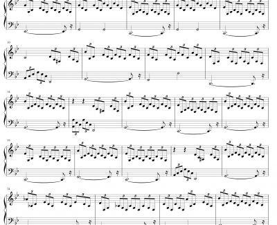 三连音练习曲钢琴谱-初学者简单版-swenl