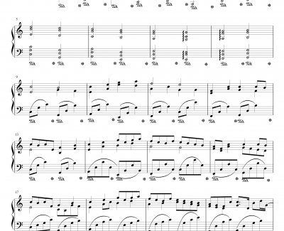 C大调卡农钢琴谱-金龙鱼优化版160812-乔治温斯顿