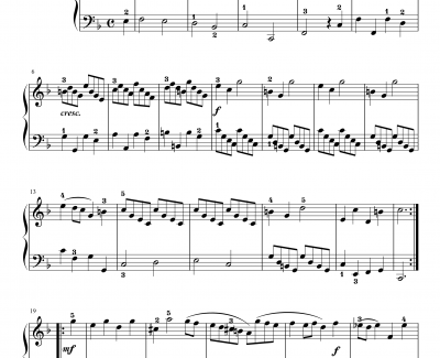 布列舞曲六级-泰勒曼钢琴谱-G.Philipp Telemann