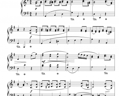 G大调小步舞曲钢琴谱-贝多芬-beethoven