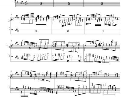 平均律BWV847赋格钢琴谱-巴赫-P.E.Bach