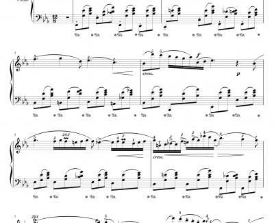 降E大调夜曲钢琴谱-Op.9-2-肖邦夜曲2--chopin