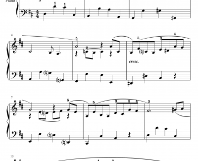G弦之歌钢琴谱-巴赫-P.E.Bach