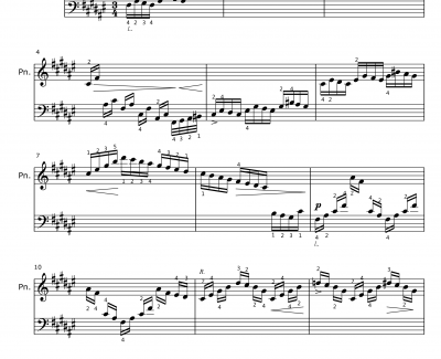 练习曲钢琴谱-凯斯勒-Op.20 No.7