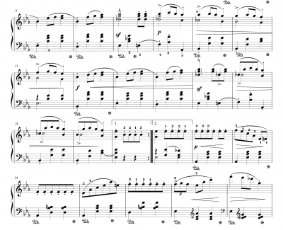 降E大调华丽大圆舞曲Op.18钢琴谱-肖邦-chopin
